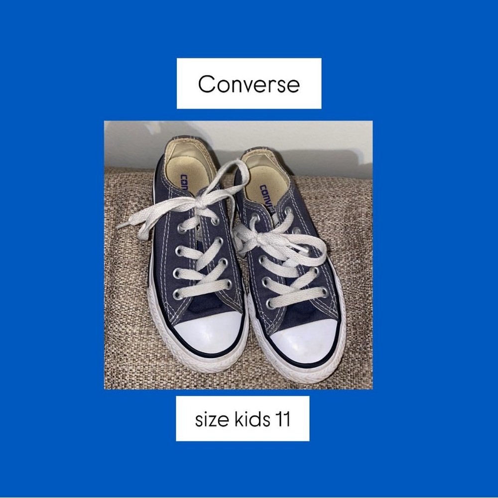 Converse Kids Blue and White Sneakers